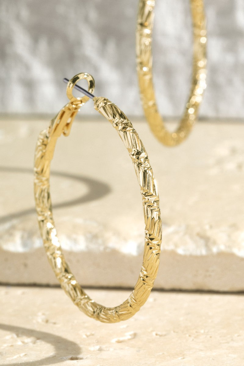 Textured Hoop Earrings