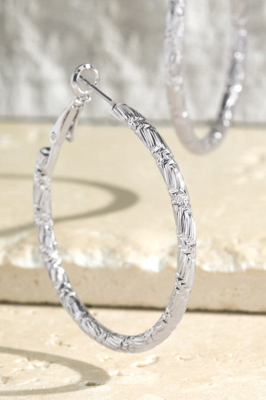 Textured Hoop Earrings