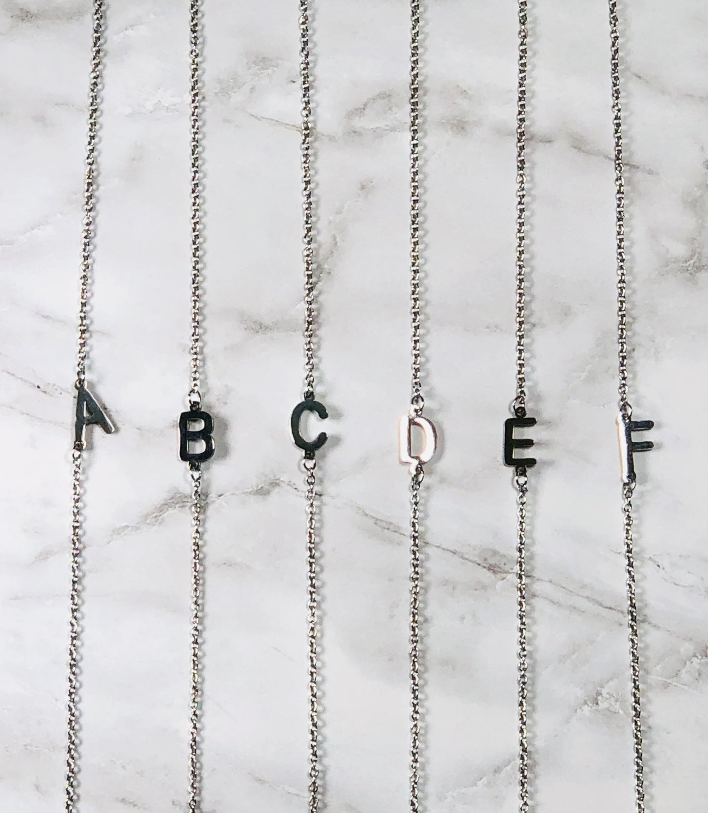 Silver Initial Necklace