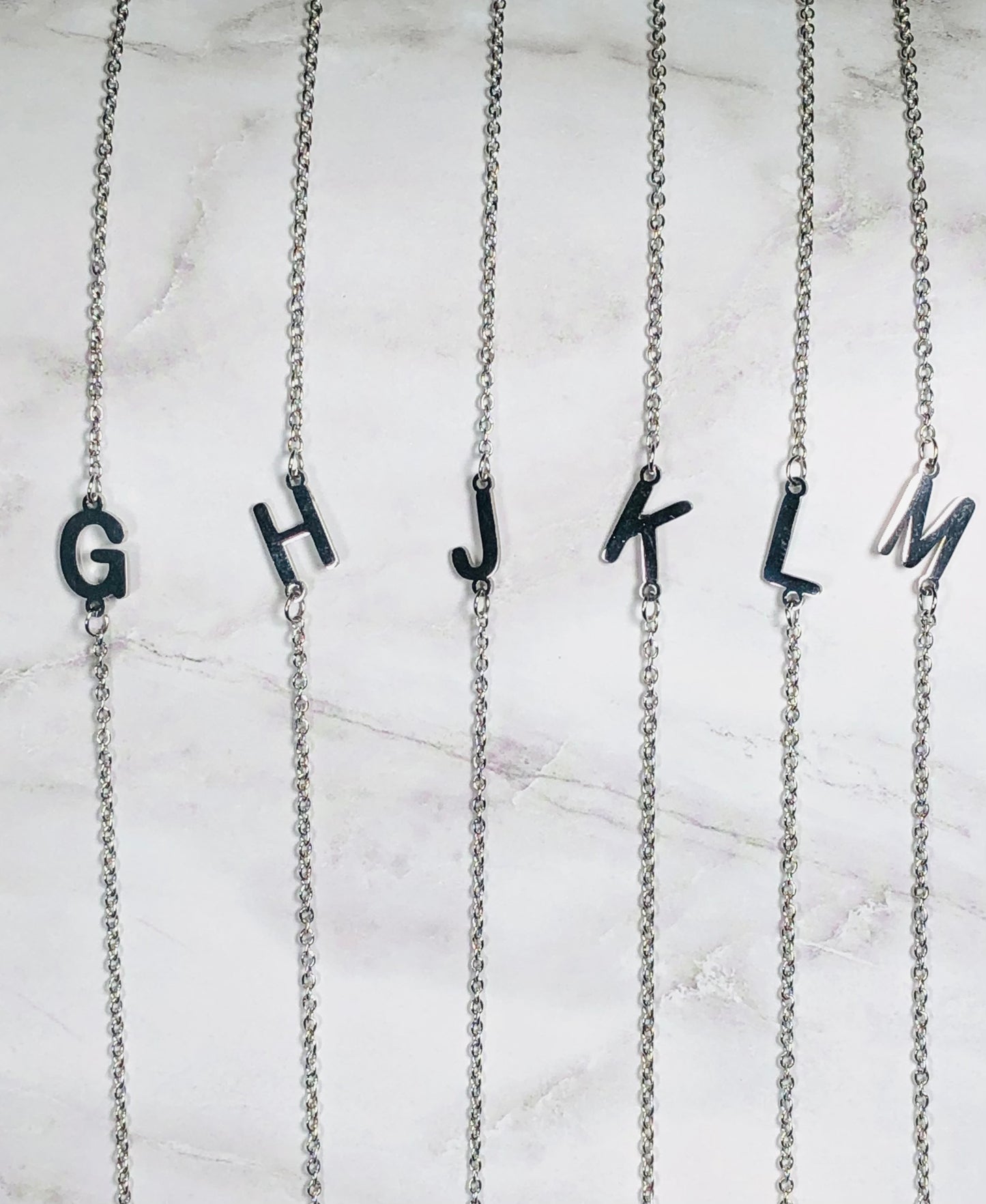 Silver Initial Necklace